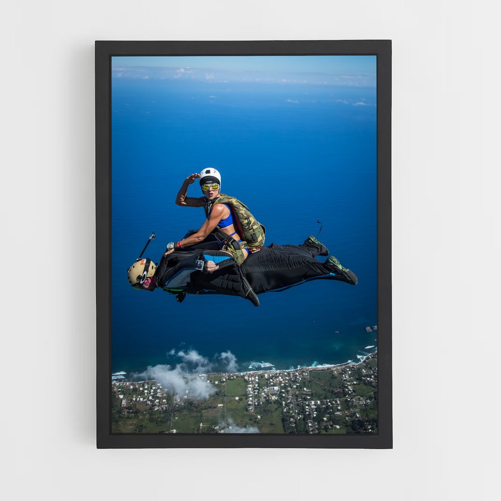 Poster Vol Aquatique – affiche Vol en wingsuit (vue 2)